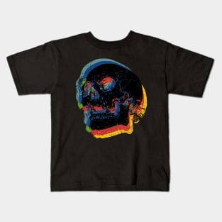 Skull of lots of colour Kids T-Shirt